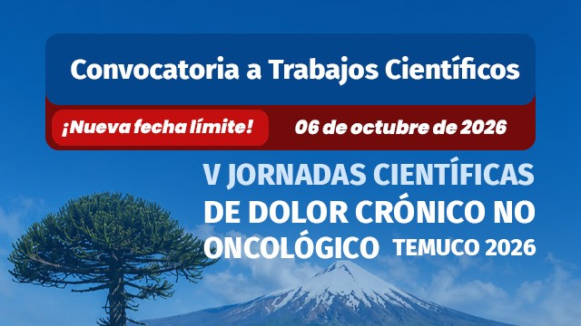 Convocatoria a Trabajos Científicos: V Jornadas Científicas de Dolor Crónico No Oncológico